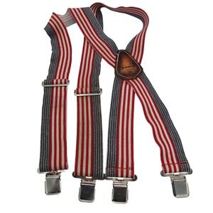 Husky CLC Mens American Flag Striped Work Suspenders Made in USA 46in NO H10USA